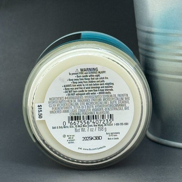 BBW Freshwater Bath & Body Works Mason Jar Single Wick Candle - Picture 9 of 10